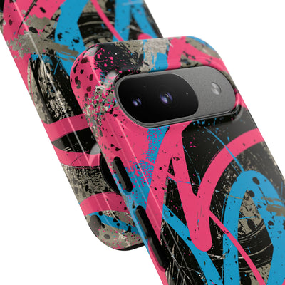 Cyber Splatter Flow · Tough Phone Case for Pixel ·  Pink