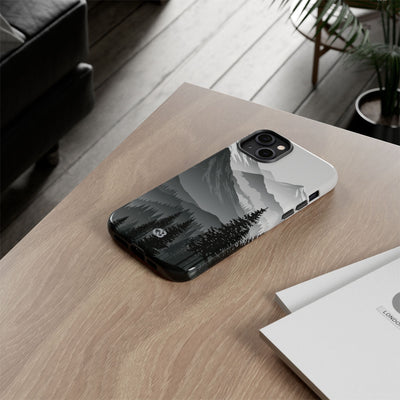 Grey Tough Phone Case for iPhone - Granite Ridge Mist