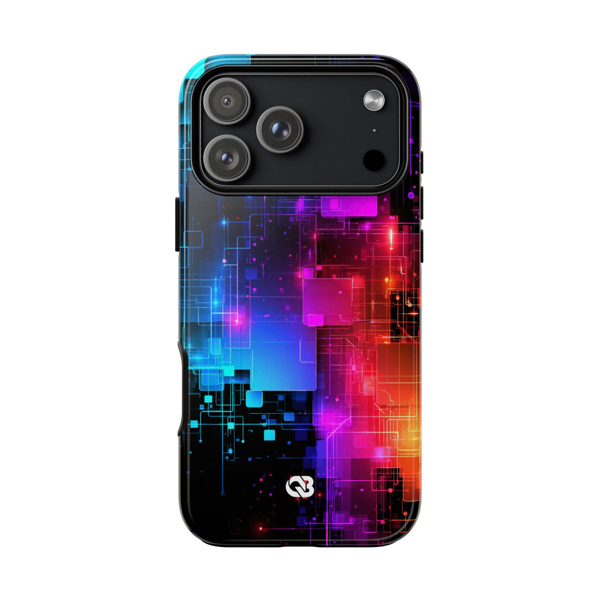 Spectral Circuit Grid · Tough Phone Case for iPhone · Black
