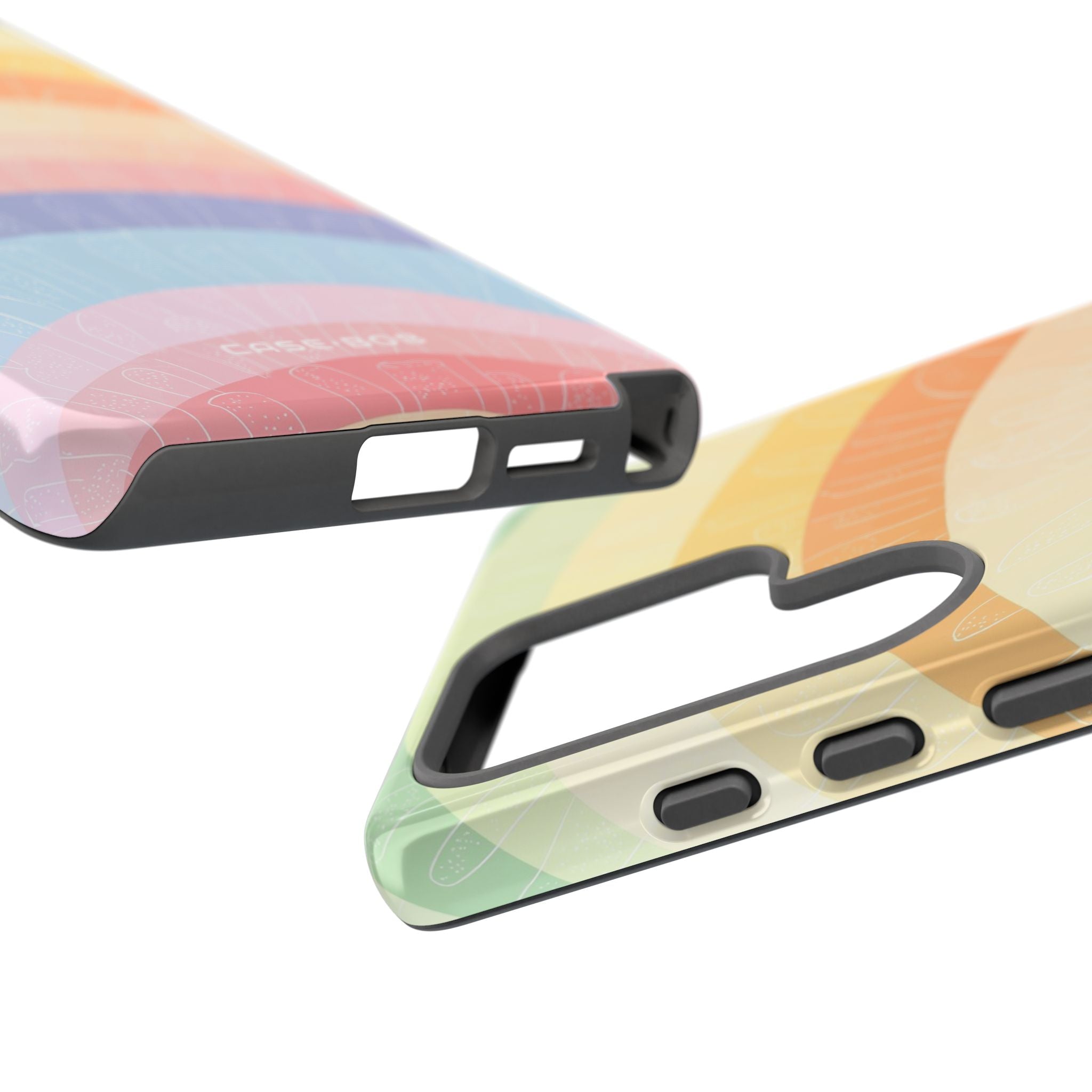Pastell Regenbogen Bänder Samsung S25 Ultra Case - Tough