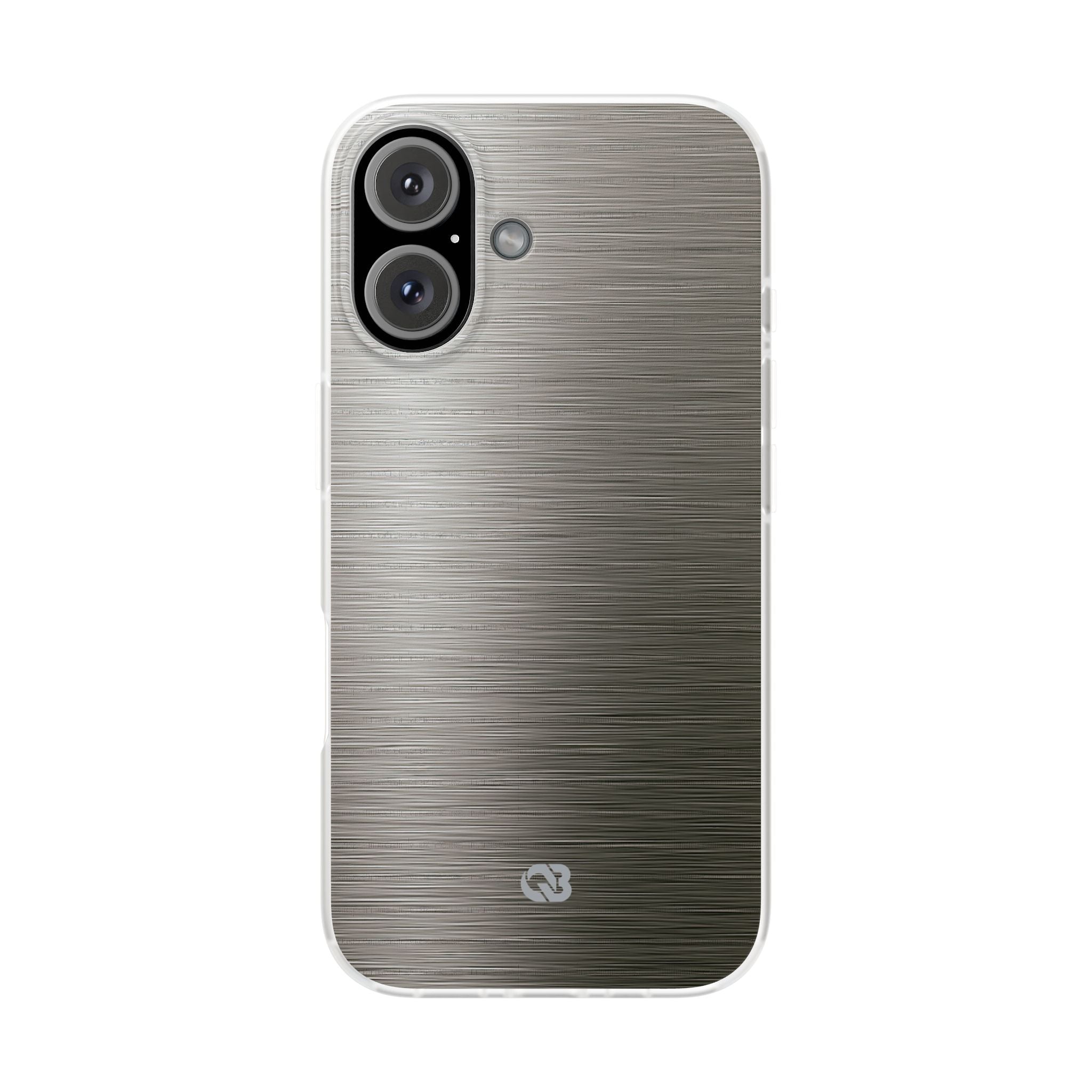 Grey Lite Phone Case for iPhone - Brushed Industrial Steel