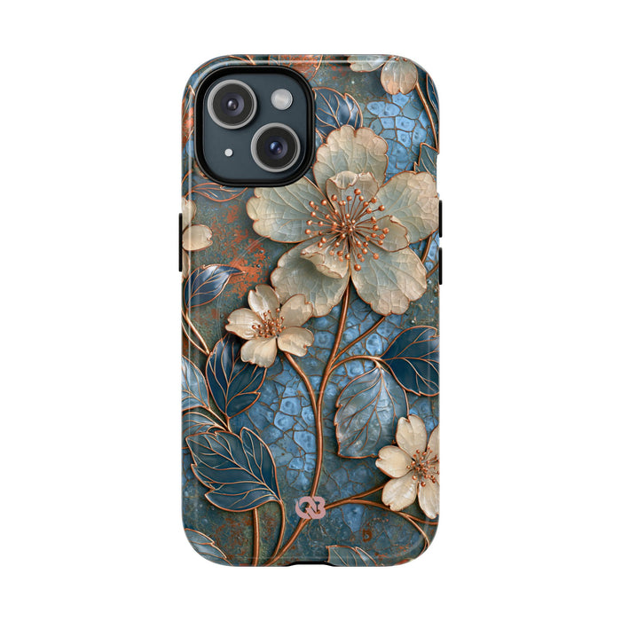 Gilded Blossom Reverie · Tough 2.0 Magnetic Phone Case for iPhone · Teal