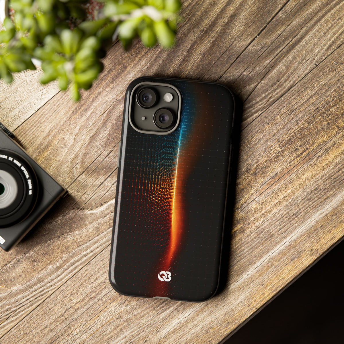 Luminous Refraction Grid · Tough Phone Case for iPhone · Black