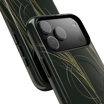 Green Tough 2.0 Magsafe Phone Case for iPhone - Midnight Gilded Grass