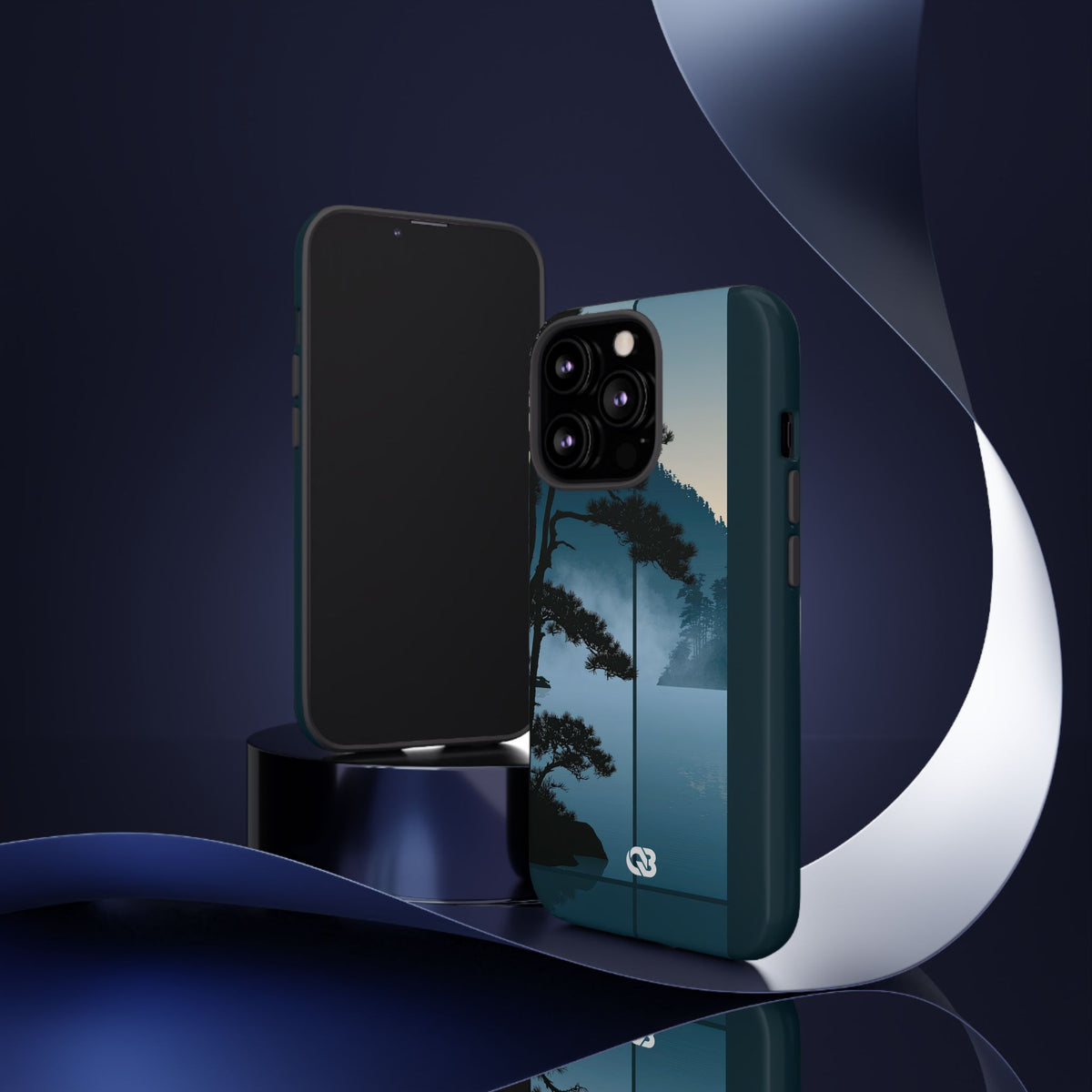 Misty Pine Horizon · Tough Phone Case for iPhone · Teal