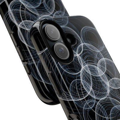 Black Tough 2.0 Magsafe Phone Case for iPhone - Frosted Ring Matrix