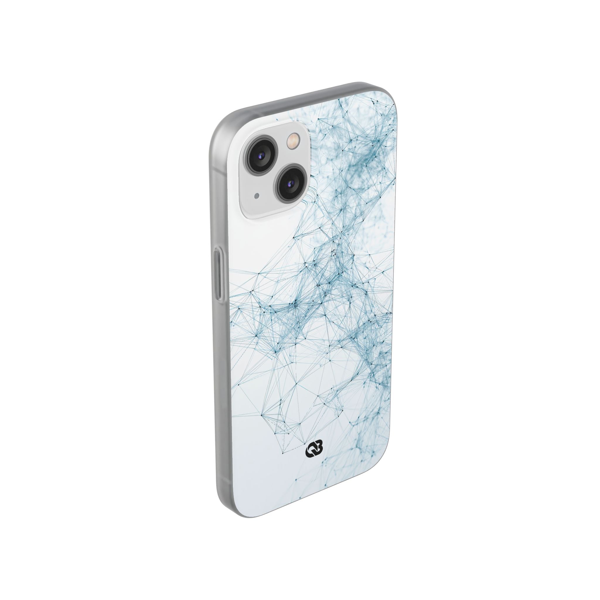 Blue Lite Phone Case for iPhone - Glacial Neural Web