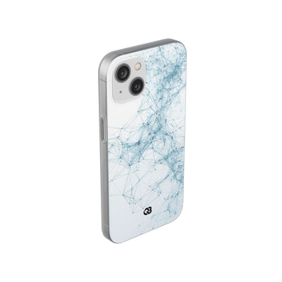 Blue Lite Phone Case for iPhone - Glacial Neural Web