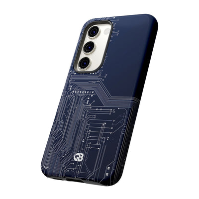 Blue Tough Phone Case for Samsung - Cobalt Data Stream