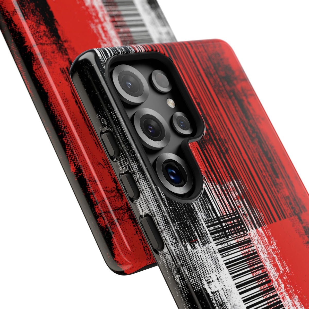 Distorted Barcode · Tough Phone Case for Samsung · Black