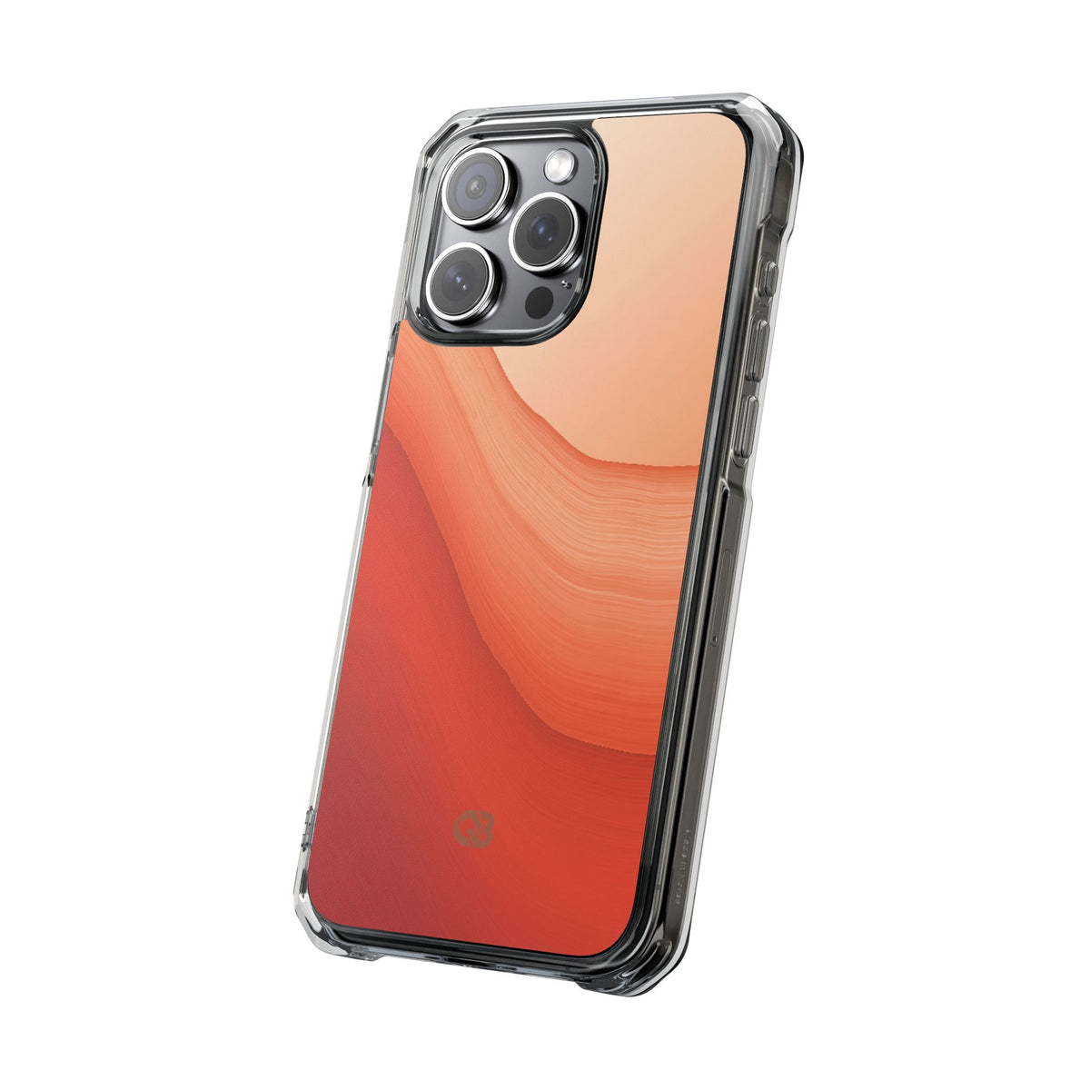 Terracotta Flow · Clear Impact Magnetic Phone Case for iPhone · Orange