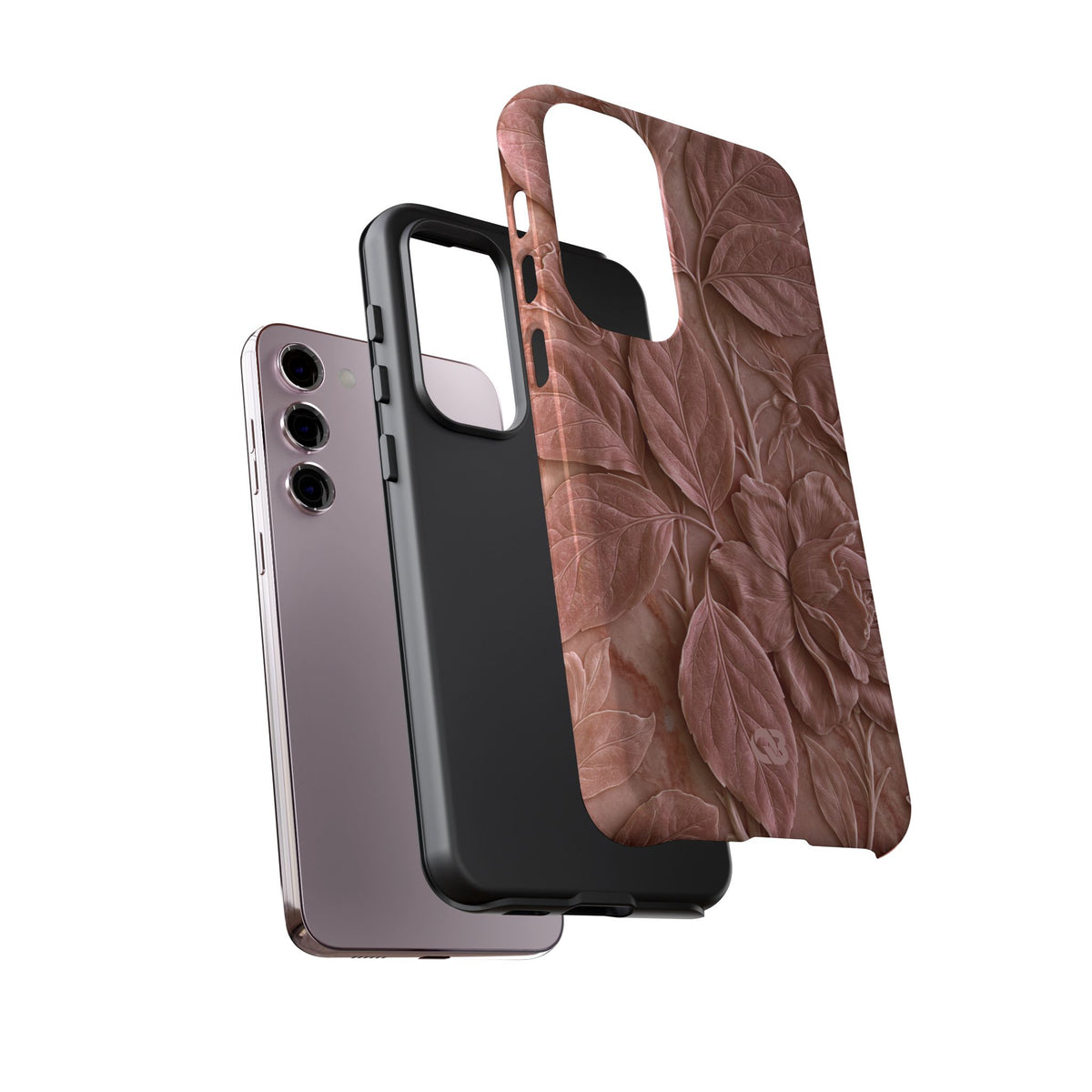 Blush Rose Relief · Tough Phone Case for Samsung · Pink
