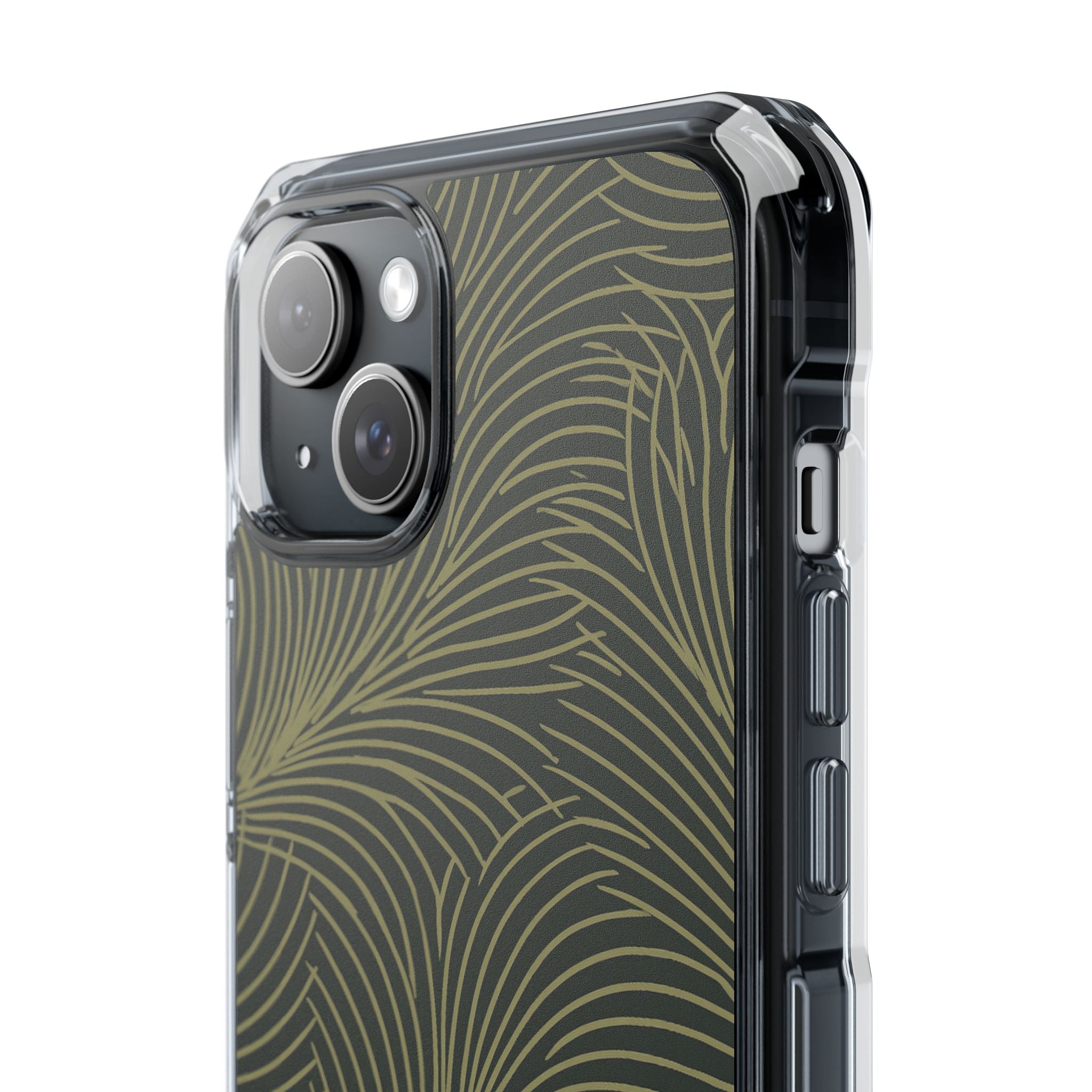 Green Impact MagSafe Phone Case for iPhone - Dark Olive Plume