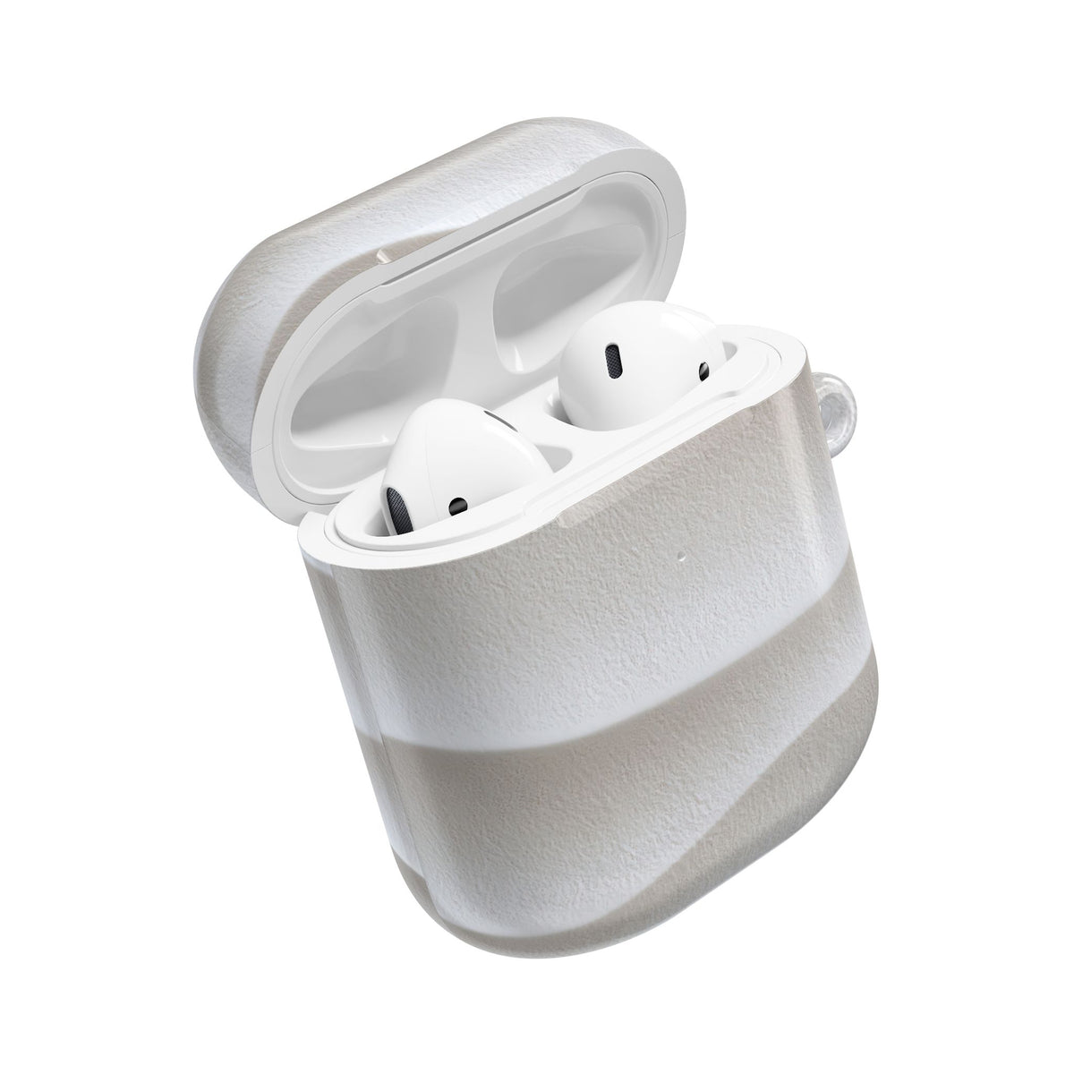 Sculpted Dune Relief · Hard Case for AirPods & AirPods Pro · White