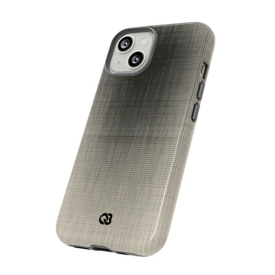 Beige Tough Phone Case for iPhone - Carbon Screen Grid