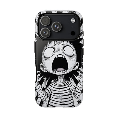 Chaotic Monochrome Scream · Tough Fundas para teléfono para iPhone