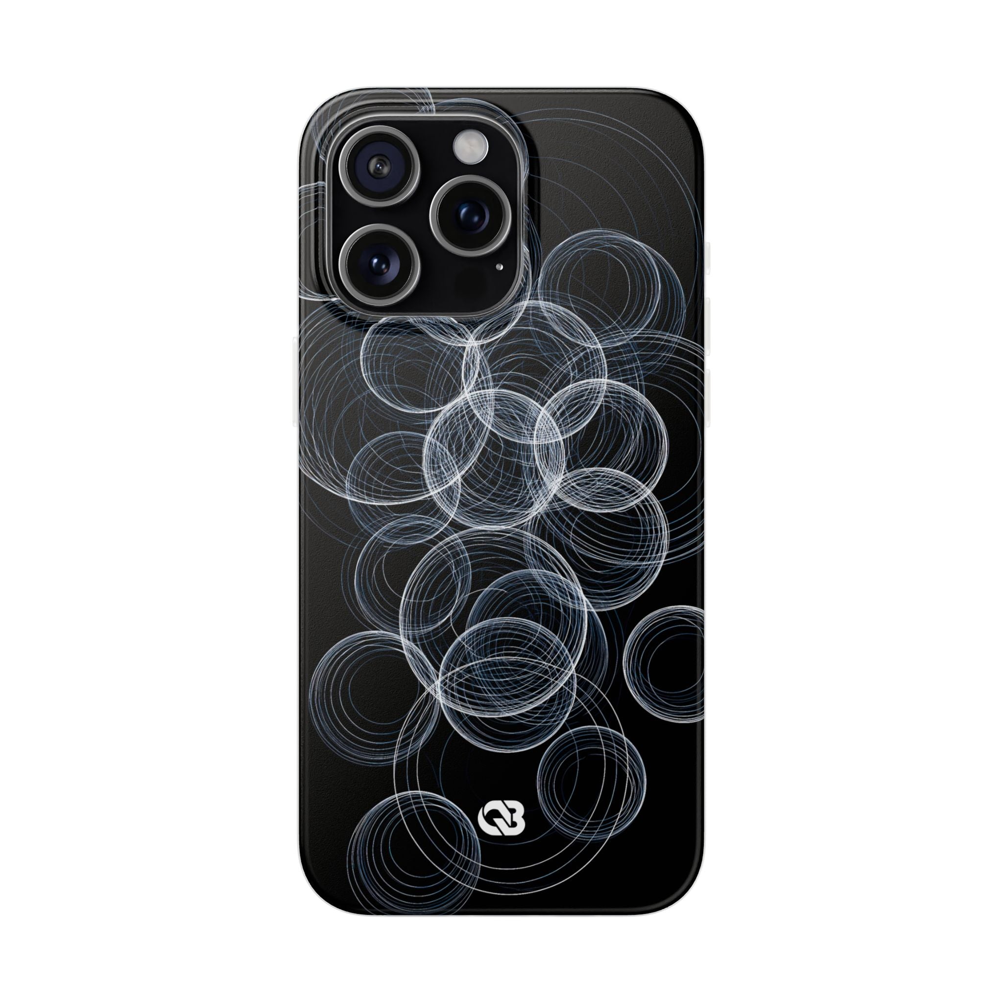 Black Lite Phone Case for iPhone - Frosted Ring Matrix