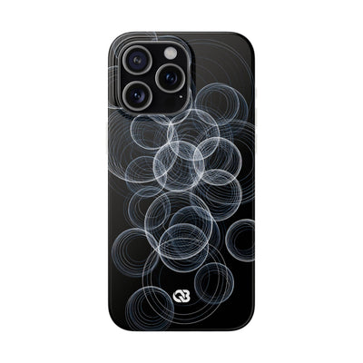 Black Lite Phone Case for iPhone - Frosted Ring Matrix