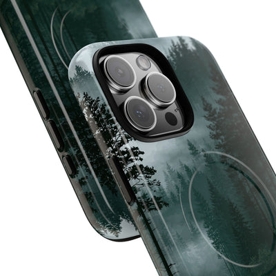 Green Tough 2.0 Magsafe Phone Case for iPhone - Misty Evergreen Mirror
