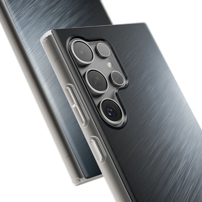 Grey Lite Phone Case for Samsung - Charcoal Brushed Steel