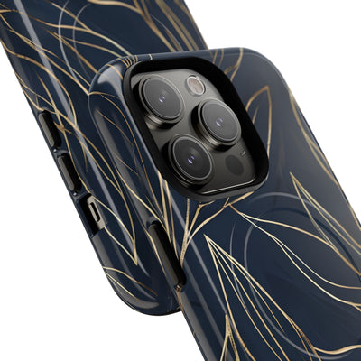 Gilded Navy Foliage · Tough+ Magsafe