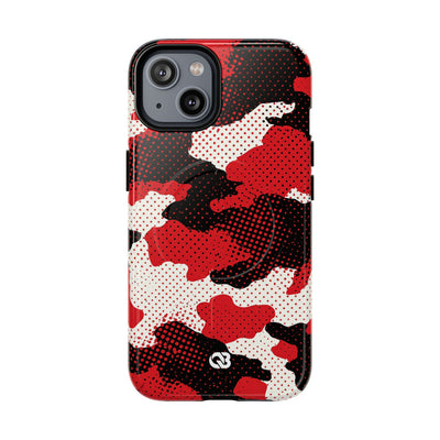 Crimson Halftone Camo · Tough 2.0 Magnetic Phone Case for iPhone · Red