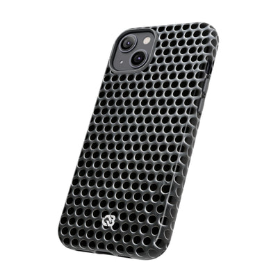 Brushed Perforated Steel · Tough Phone Case for iPhone · Silver