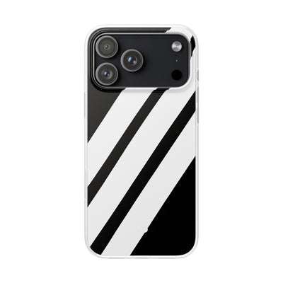 Obsidian White Bars · Soft Handyhülle für iPhone