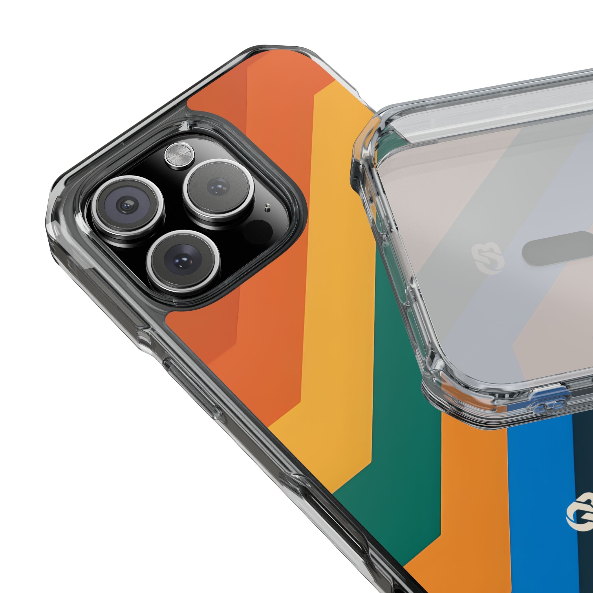 Retro Ridge Lines · Impact Coque de téléphone pour iPhone · Magsafe