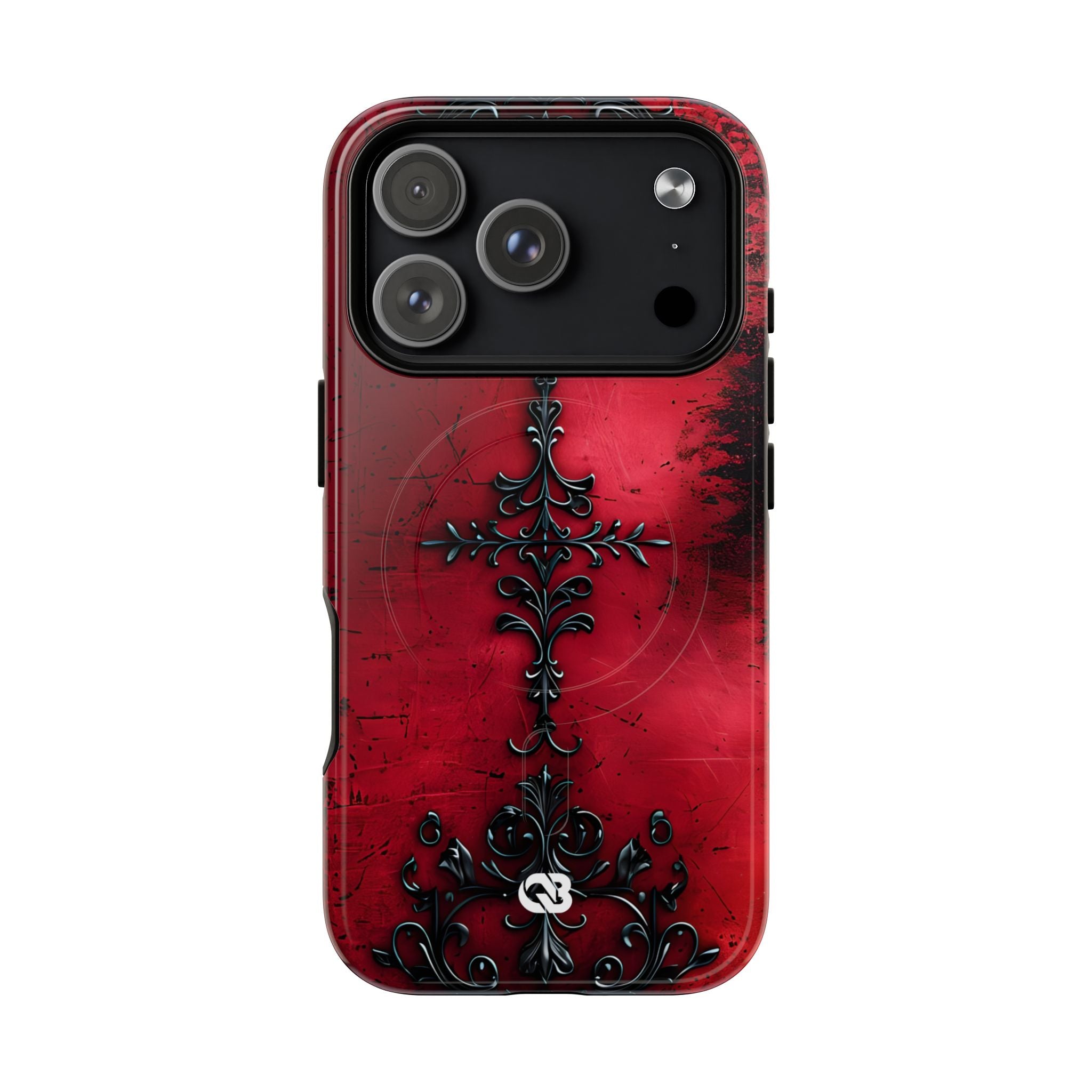 Crimson Gothic Filigree · Tough+ Coque de téléphone pour iPhone · MagSafe