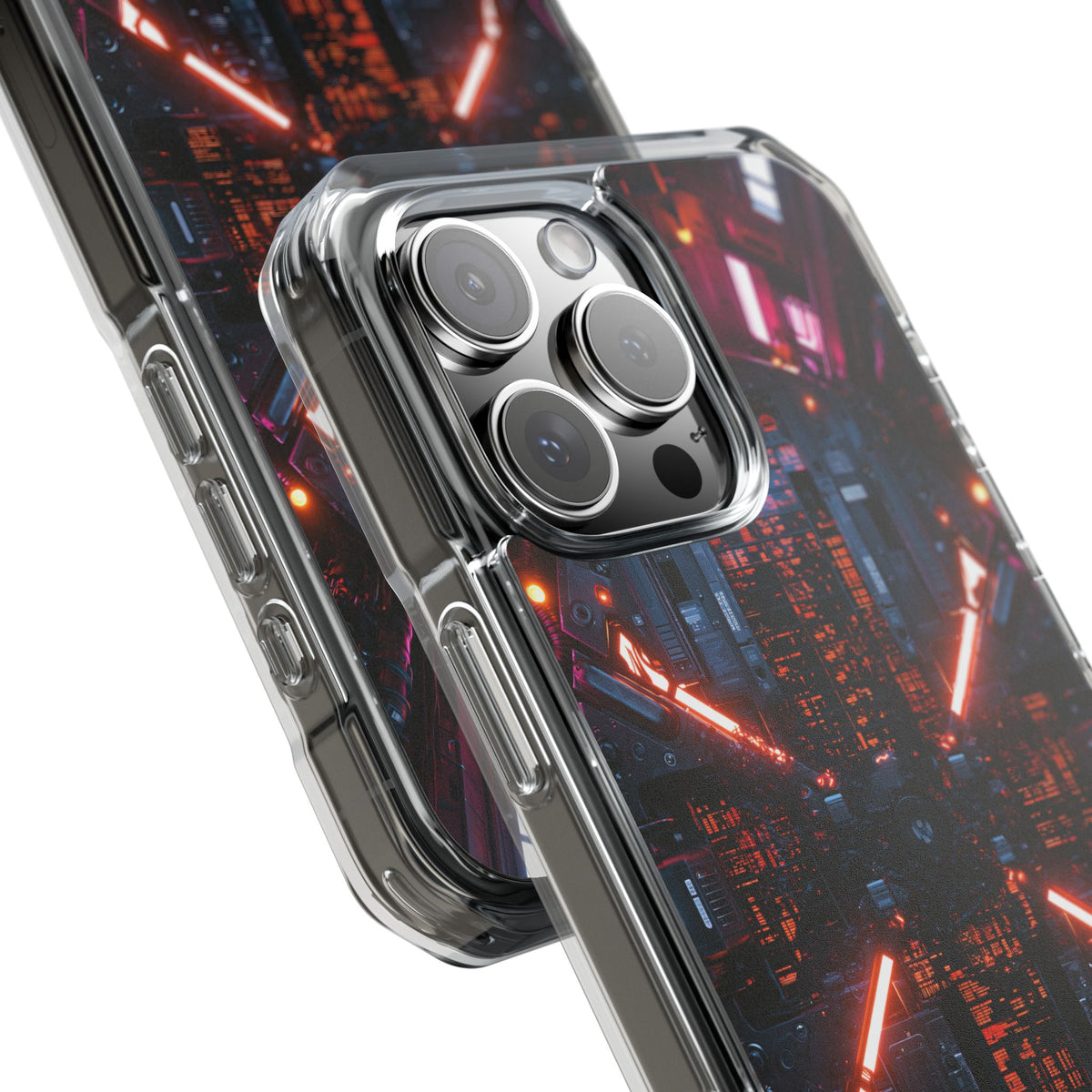 Cybernetic Reactor Core · Clear Impact Magnetic Phone Case for iPhone · Black