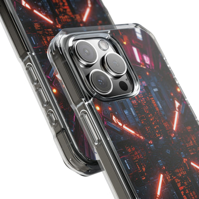 Cybernetic Reactor Core · Clear Impact Magnetic Phone Case for iPhone · Black