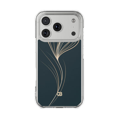 Teal Impact MagSafe Phone Case for iPhone - Sandstone Silk Flora