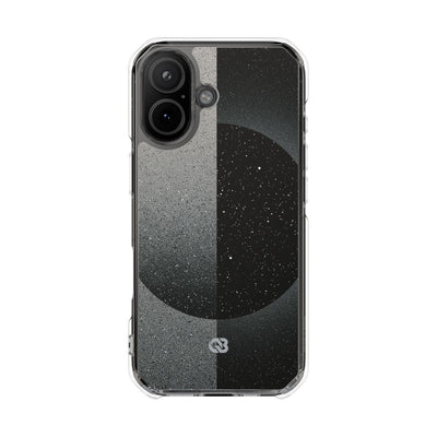 Black Impact MagSafe Phone Case for iPhone - Lunar Static Orbit
