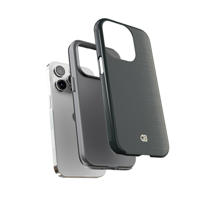 Grey Tough Phone Case for iPhone - Charcoal Tech Grid
