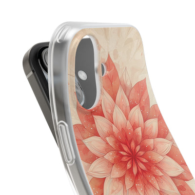 Coral Layered Bloom · Soft Phone Case for iPhone
