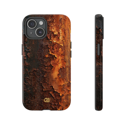 Orange Tough Phone Case for iPhone - Oxidized Iron Crust