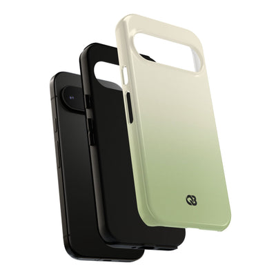 Green Tough Phone Case for Google Pixel - Bone Sage Fade