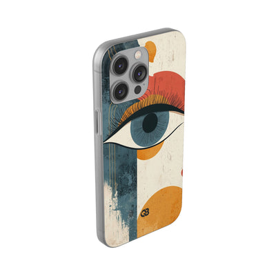Distressed Azure Ocular · Soft Phone Case for iPhone