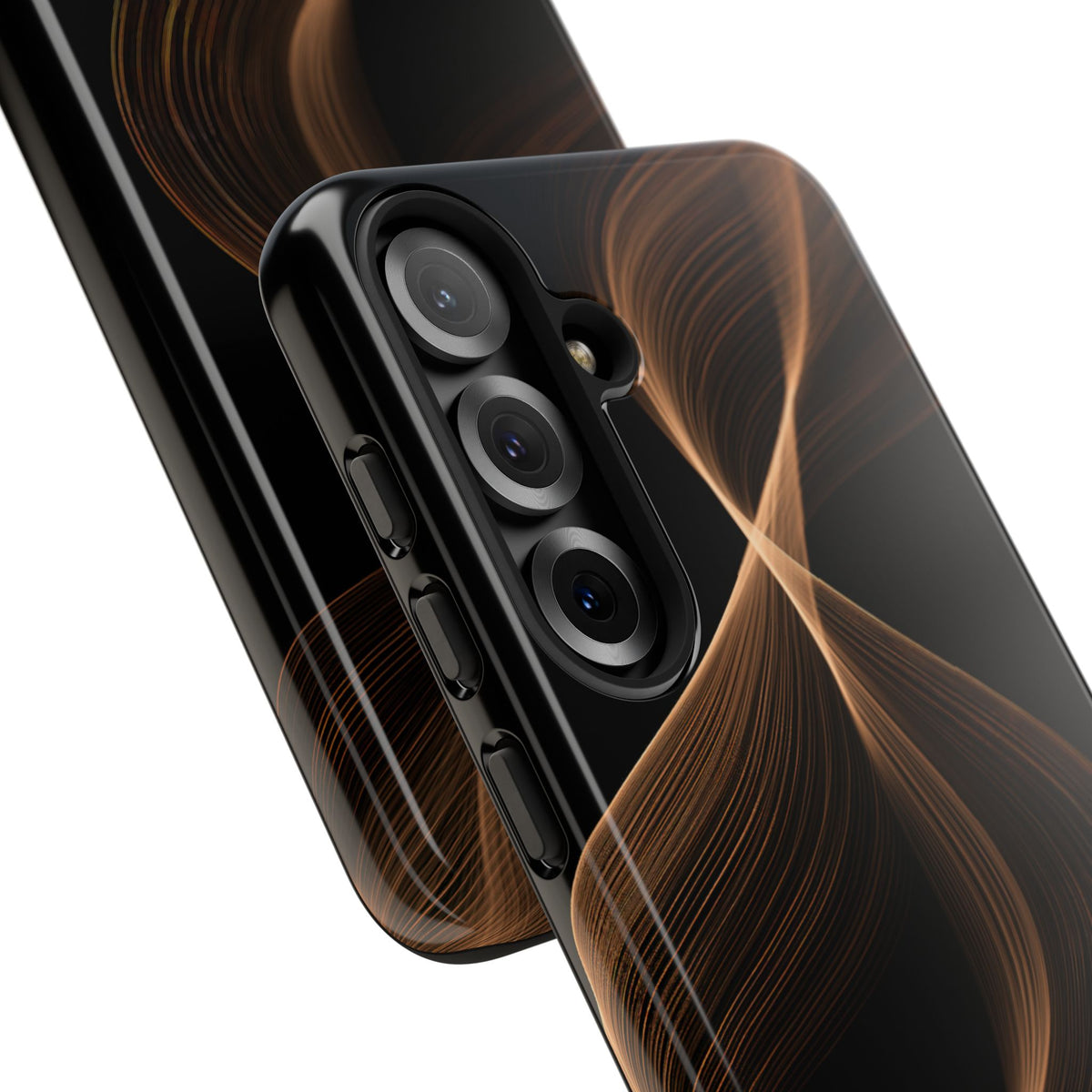 Amber Contour Flow · Tough Phone Case for Samsung · Black