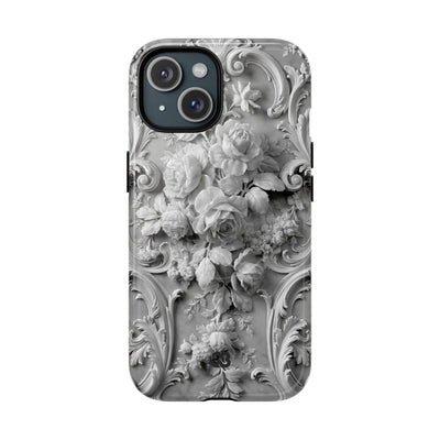 Rococo Marble Rose · Tough 2.0 Magnetic Phone Case for iPhone · White