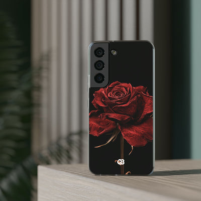 Crimson Noir Rose · Lite Phone Case for Samsung · Black