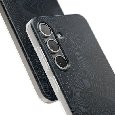 Black Lite Phone Case for Samsung - Obsidian Ridge Topo