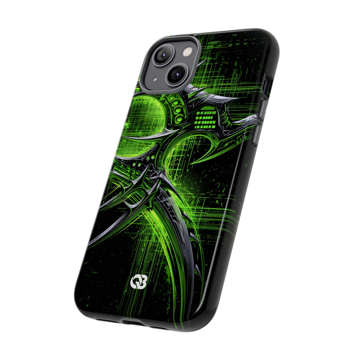 Cyber Sigil Grid · Tough Phone Case for iPhone · Green