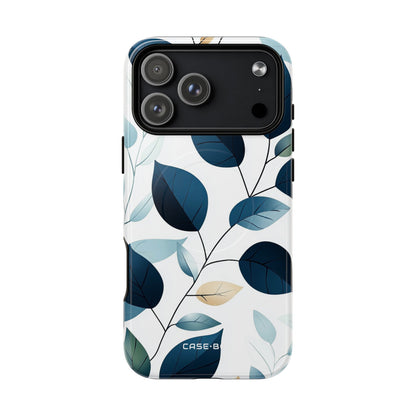 Navy Leaf Veins iPhone 17 Pro Max Case - Tough+ - CASE•BOB