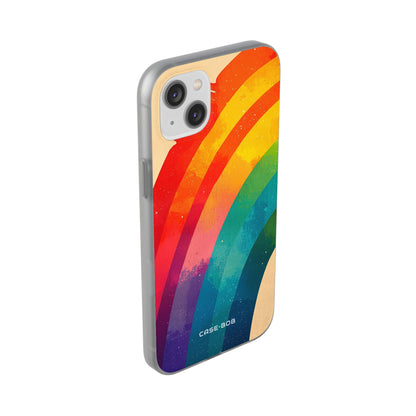Textured Rainbow Arc iPhone 14 Plus Case - Soft