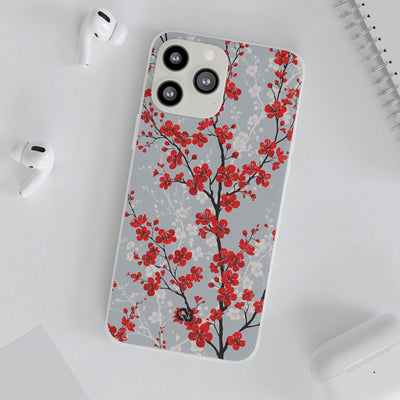 Scarlet Plum Blossom · Lite Phone Case for iPhone ·  Red