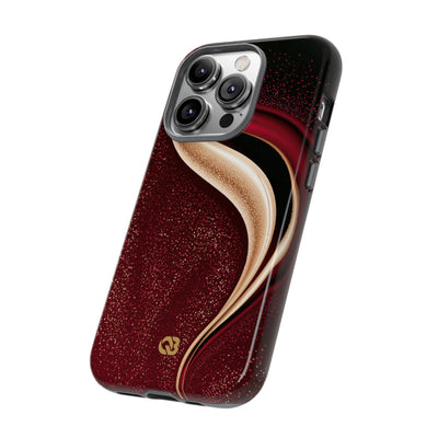 Gilded Crimson Flow · Tough Phone Case for iPhone · Red