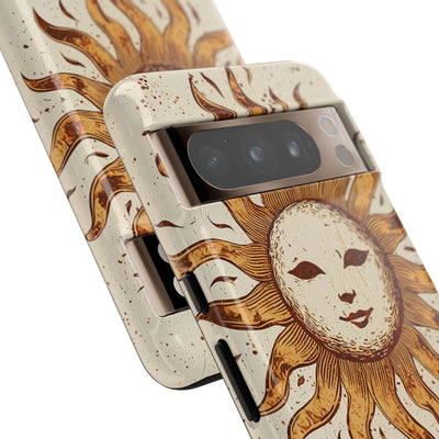 Masque solaire rustique · Coque de téléphone Tough pour Google Pixel