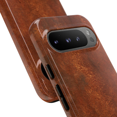 Orange Tough Phone Case for Google Pixel - Oxidized Iron Crust